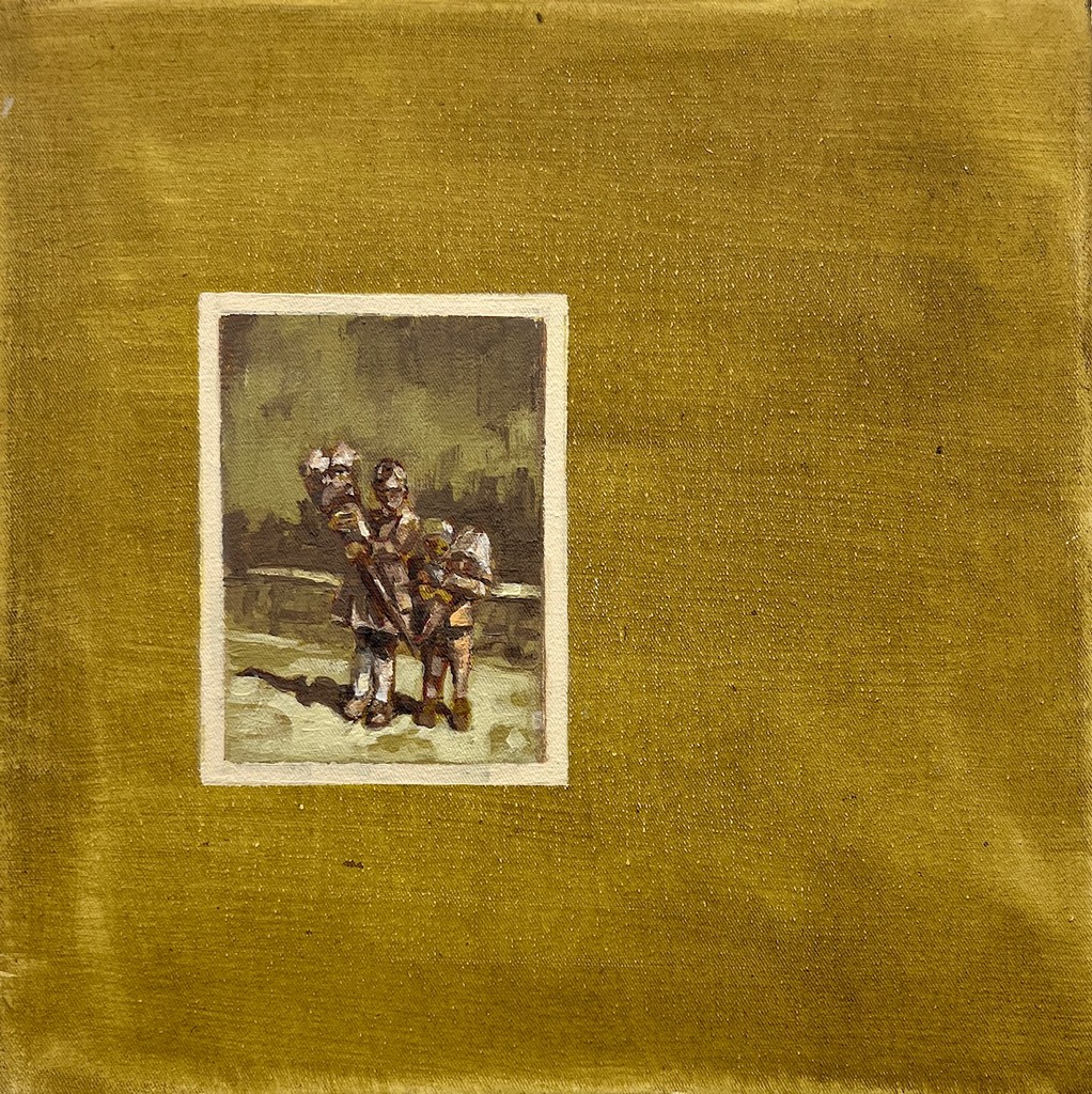 Zuckertütenzeit - 2025 - Tusche, Acryl auf Nessel - 30 x 30 cm